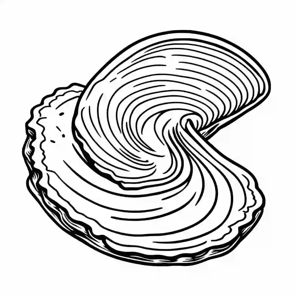 Oysters coloring pages